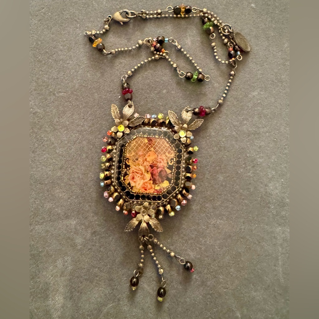 Michal Negrin Multicolor Floral Necklace 120$
